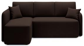 Kampinė sofa Hadson Lukso 22, ruda sp., kairinė, 206 x 150 cm x 89 cm