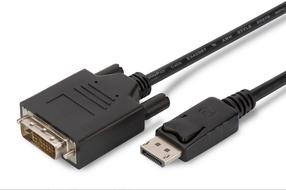 Кабель MicroConnect Displayport Dipslay Port Male, DVI Male, 2 м, черный цв.