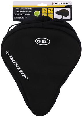 Velosipēda sēdekļa pārvalks Dunlop Saddle Cover With Gel 53110, gels/putas, melna krās.