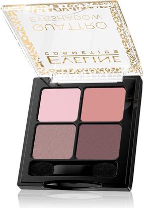 Тени для век Eveline Cosmetics Quattro, 7.2 г, розовый цв. 12