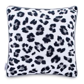 Dekoratiivne padi Restilo Wild, valge v./must v./hall v., 45 cm x 45 cm