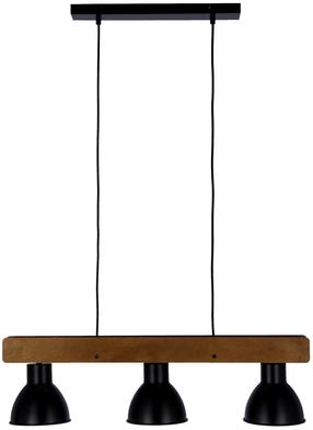 Šviestuvas kabinamas Candellux Vario 33-73471, E27, 3 x 60 W, juoda sp./medienos sp. / juoda sp., 73 cm