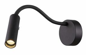 Šviestuvas sieninis SLV Karpo Goose 1006162, LED, 3000 °K, 1 x 6 W, juoda sp. / juoda sp., 3 x 11.5 cm