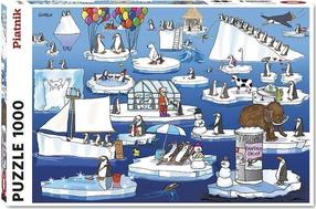 Dėlionė Piatnik Everyday Life In The Antarctic, 44.1 cm x 67.5 cm, 1000 vnt., įvairių spalvų