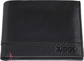 Maks Zippo Nappa Tri-fold, melna krās.