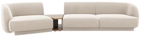Modulinė sofa Micadoni Miley Blu 22, šviesiai smėlinė, kairinė, 300 x 118 cm x 70 cm