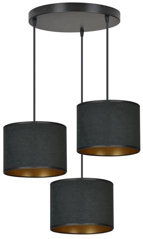 Lampa karināms Emibig Hilde Premium 3 1054/3PREM, E27, 3 x 15 W, melna krās. / melna krās., 18 x 16 cm