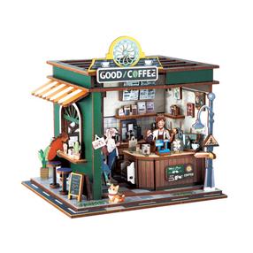 3D пазл Street View Series Coffee Shop ZA6012, 14.5 см x 16 см, 120 шт., многоцветный