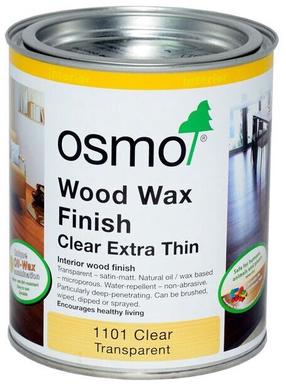 Medienos vaškas Osmo Finish Clear Extra Thin 1101, satino sp., 0.125 l