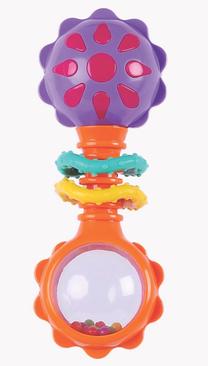 Barškutis Playgro Twistling Barbel Rattle, įvairių spalvų