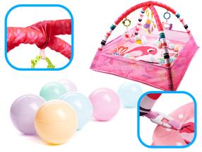 Aktivitāšu paklājiņš Activity Gym & Foldable Play Mat 5873, 76 cm x 76 cm, rozā krās.