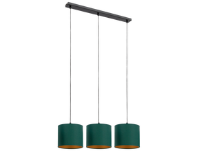 Valgusti rippuv Vespillo, E27, 3 x 15 W, kuldne v./roheline v. / must v.