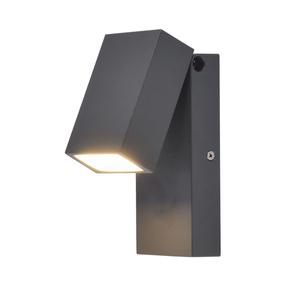 Sieninis lauko šviestuvas Tope Seto, 5W, LED, IP65, antracito sp., 9.5 cm x 15.5 cm