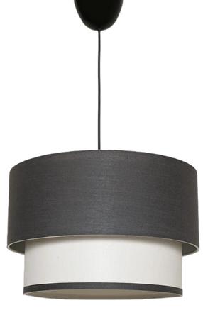 Lampa karināms Opviq SP286 687HMY1245, E27, 1 x 60 W, balta krās./antracīta krās. / melna krās.