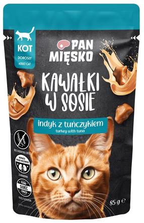 Kassi märgtoit Pan Miesko Turkey & Tuna In Sauce, kalkun, 0.085 kg