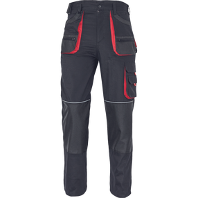 Darbo kelnės vyrams Fridrich & Fridrich FF Carl BE-01-003, juoda sp./raudona sp., 58 dydis