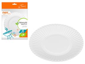 Ühekordne taldrik Simple Solution 00307, Ø 18 cm, 12 tk