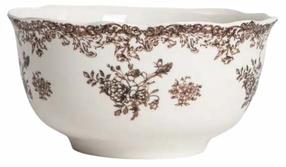 Servēšanas bļoda Homla Lourry 245149, 450 ml, 14 cm x 14 cm, Ø 14 cm, brūna krās./balta krās., porcelāna