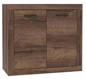 Komoda Forte Trass TRAK221-D53, tamsaus ąžuolo sp., 85.3 cm x 92.9 cm x 41.3 cm