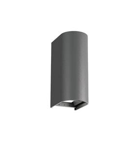 Sieninis lauko šviestuvas Viokef Azores, 20W, LED, IP65, tamsiai pilka sp., 14.1 cm x 23 cm