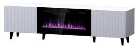 TV staliukas Cama Meble Pafos EF, balta sp., 180 cm x 42 cm x 49 cm