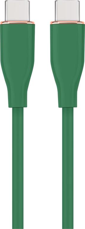Vads Gembird Premium silicon USB Type-C, Lightning, 1.5 m, zaļa krās.
