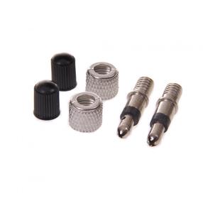 Комплект велосипедных клапанов Dunlop 91960, полиоксиметилен (pom), серебристый цв., 2 шт.