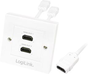 Adapteris Logilink AH0015 HDMI A male, HDMI A female, balta krās.