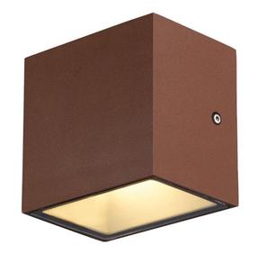 Sieninis lauko šviestuvas SLV Sitra Cube, 10W, LED, IP44, ruda sp., 11.5 cm x 11 cm
