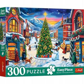 Puzle Trefl Easy Piece Christmas Town 23104, 60 cm x 40 cm, 300 gab., daudzkrāsaina
