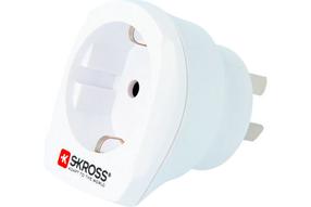 Адаптер Skross Travel Europe to Australia/China 1.500209 Euro plug, Type F/C, 0 м, белый цв.