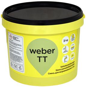 Tsementkrohvisegu Saint-Gobain Weber TT, tasandav, hall v., 3.2 kg