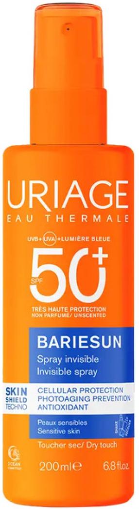 Спрей для ухода за загаром для тела/для лица Uriage Bariesun SPF50+, 200 мл
