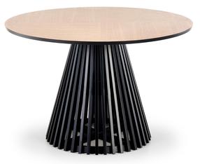 Stalas Miyaki, ruda sp./juoda sp., 120 cm x 120 cm x 77 cm
