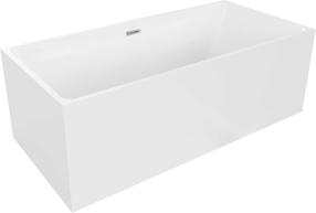 Vonia, laisvai pastatoma Mexen Nita, 80 cm x 170 cm x 58 cm, stačiakampis, balta sp./chromo sp.