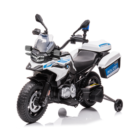 Vaikiškas elektrinis motociklas Hatis Police BMW F850 GS, mėlyna sp./balta sp.