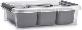 Ящик для хранения с крышкой, для хранения вещей Plast Team Pro Box, 8 л, серый цв., 38.6 x 29.4 x 10.2 см