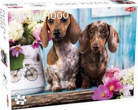 Dėlionė Tactic Dashing Dachshunds 58314, 48 cm x 67 cm, 1000 vnt., įvairių spalvų