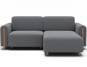 Modulinė sofa Acossta, pilka sp., kairinė, 154 x 244 cm x 95 cm