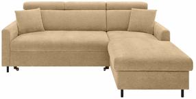 Kampinė sofa - lova Verde Otto 110, smėlio sp., dešininė, 175 x 218 cm x 98 cm