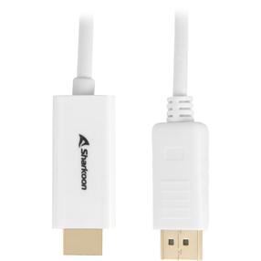 Kabelis Sharkoon Active Display port 1.2, HDMI, 2 m, balta krās.