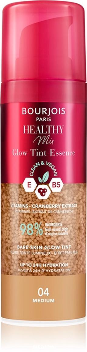 Жидкая основа для макияжа Bourjois Paris Healthy Mix Glow Tint Essence, 040 medium olive, 30 мл