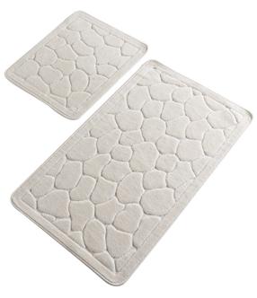 Vonios kilimėlių rinkinys Foutastic Lino 359CHL1553, balta sp., 100 cm x 60 cm