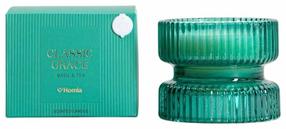 Žvakė, aromatinė Homla Classic Grace Basil & Tea, 6 h, 85 g, žalia sp.