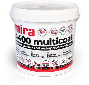 Hidroizolācija Mira 4400 multicoat, 2 kg
