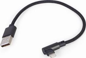Кабель Gembird CC-USB2-AMLML-0.2M, Lightning/USB, 20 см, черный цв.