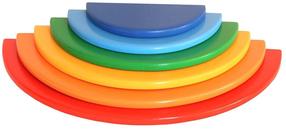 Arendav mäng Wood&Joy Waldorf Rainbow Semicircle, mitmevärviline, 7 tk