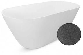 Vonia, laisvai pastatoma Besco Moya, 170 cm x 70 cm x 56 cm, ovalas, grafito sp.