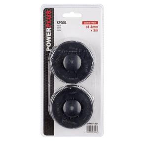 Spoles ar auklu Powerplus POWACG1202, melna krās., 2 gab.