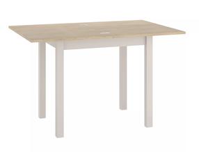 Galds izvelkams Flip, balta krās./brūngans krās., 80 - 160 cm x 80 cm x 78 cm